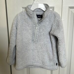 Joules light blue fuzzy 1/2 zip